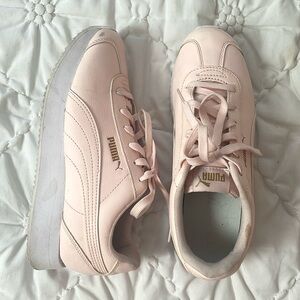 Baby pink Puma sneakers